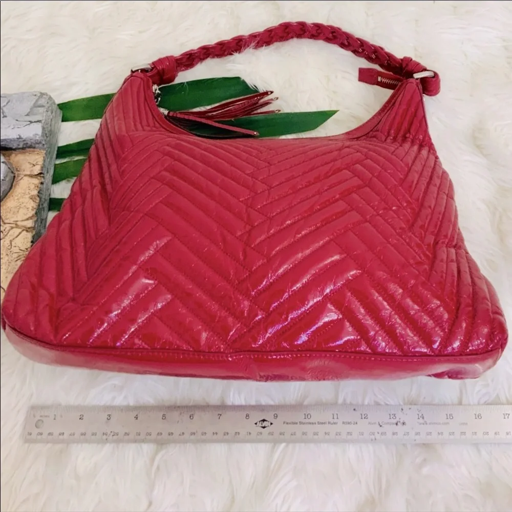 Cole Haan Genevieve Quilted Patent Leather Hobo